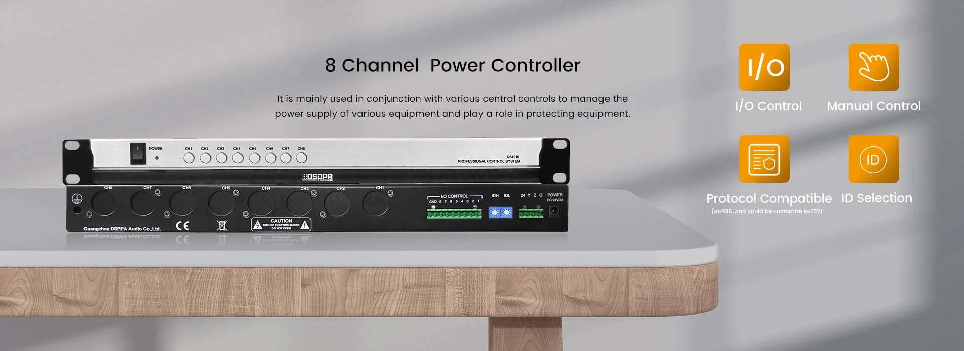 Controlador de potencia de conferencia de 8 canales