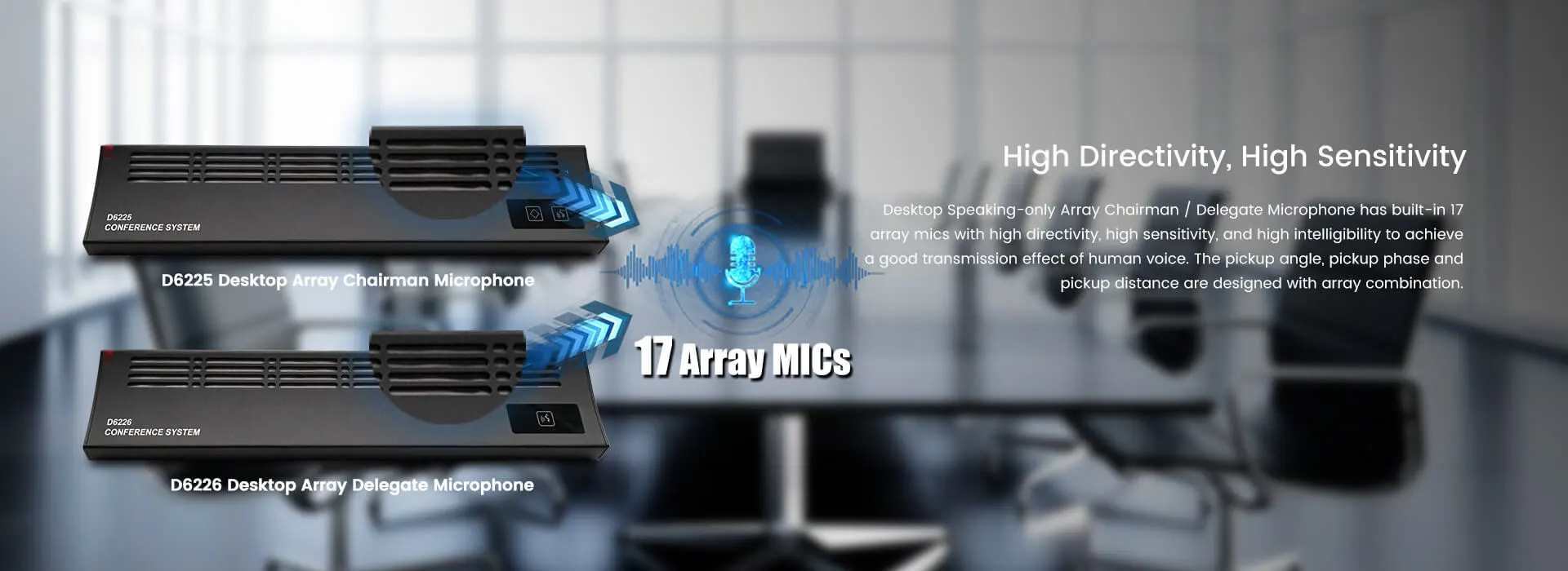 Sistema de conferencia digital completo de micrófono de la unidad del Presidente de Array