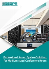Solución de sistema de Sonido profesional para sala de conferencias de tamaño mediano