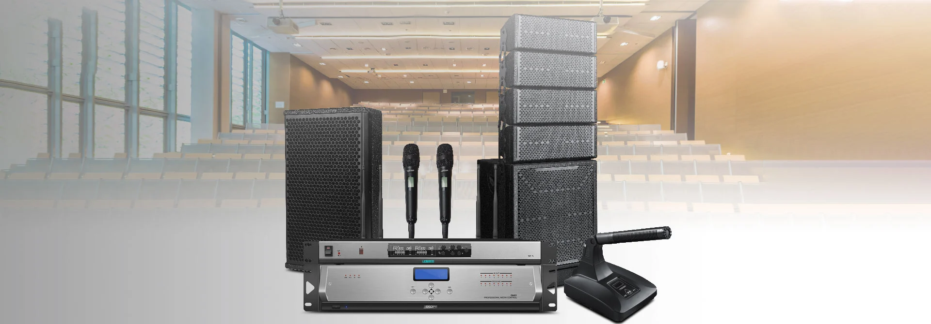 Sistema de sonido Pro para salas de conferencias grandes