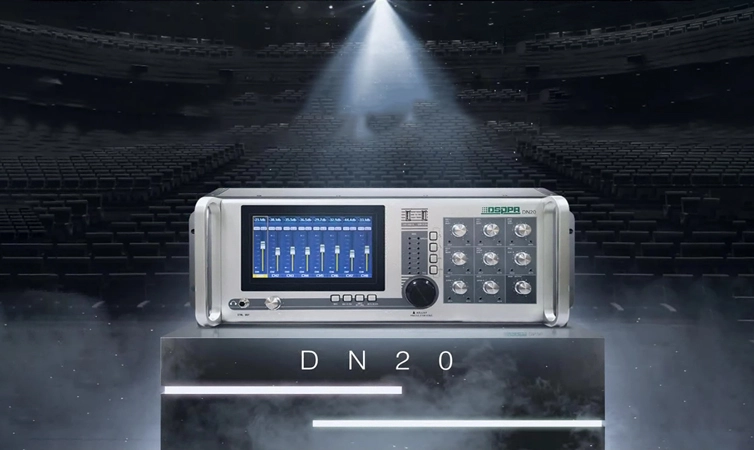 Soluciones de consola de mezcla digital montada en rack de 20 canales para conferencia DN20
