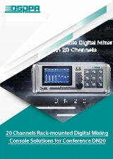 Soluciones de consola de mezcla digital montada en rack de 20 canales para conferencia DN20