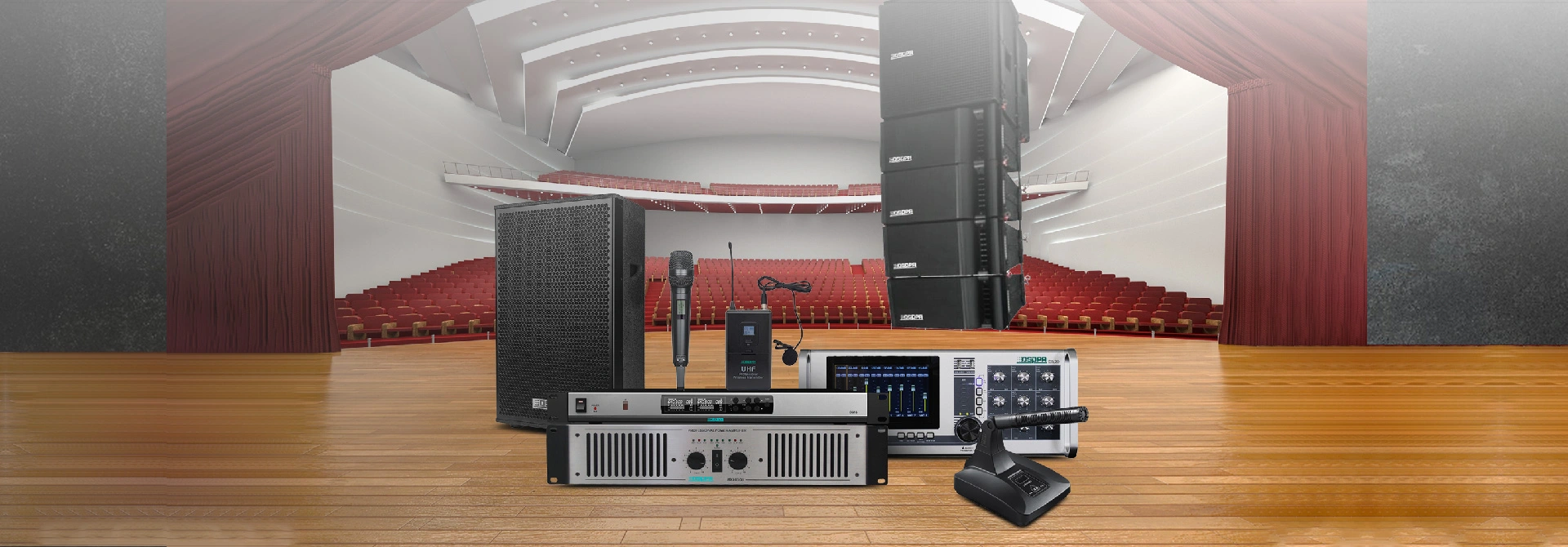 Soluciones profesionales de sonido Sytsem para salón multifuncional