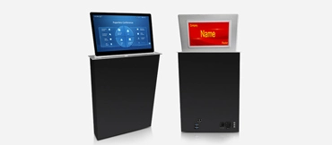 Terminal de conferencia ultrafina de condensador Full HD de 15,6 ''con monitor de elevación y placa de identificación