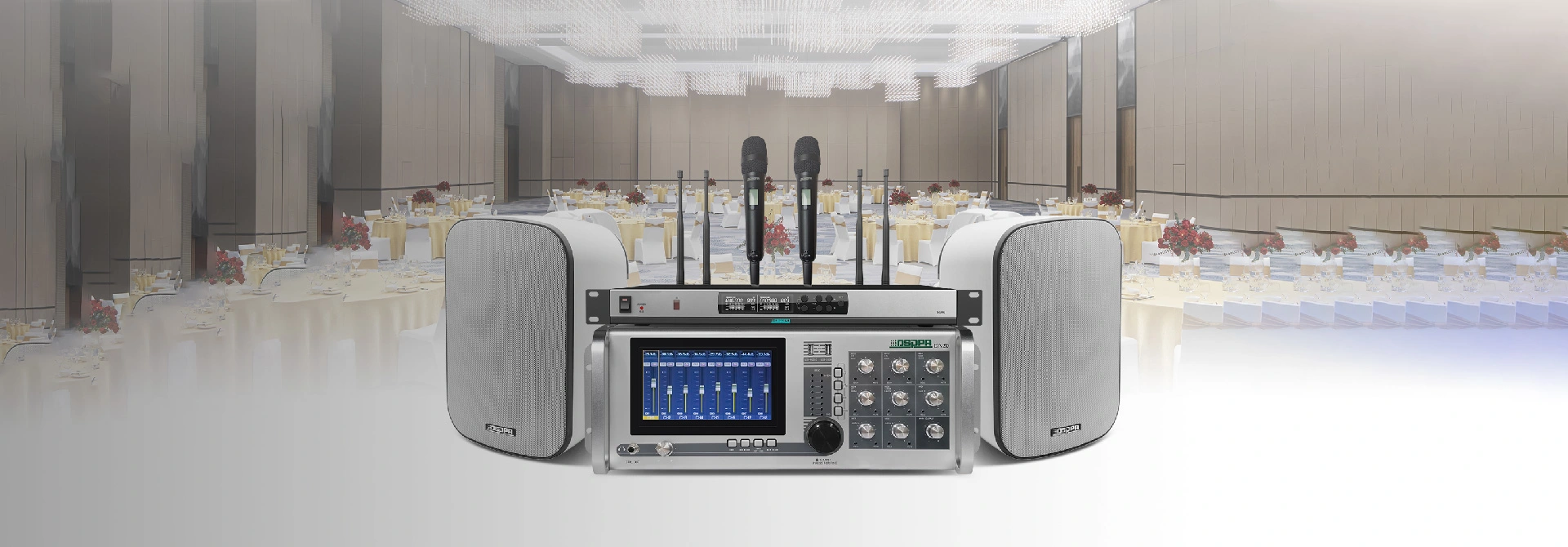 Solución de sistema de Sonido profesional para salones de banquetes