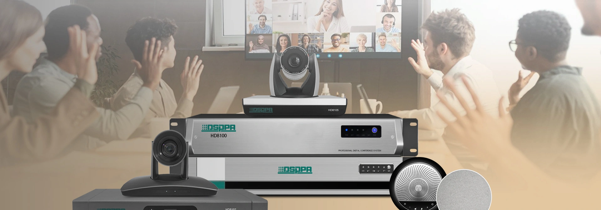 Solución de aplicación de videoconferencia para habitaciones de tamaño medio HD8000 HD8102 HD8105
